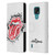 The Rolling Stones Licks Collection Distressed Look Tongue Leather Book Wallet Case Cover For Motorola Moto E7