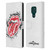 The Rolling Stones Licks Collection Distressed Look Tongue Leather Book Wallet Case Cover For Motorola Moto G9 Play