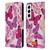 emoji® Butterflies Pink And Purple Leather Book Wallet Case Cover For Samsung Galaxy S22 5G