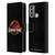 Jurassic Park Logo Plain Black Leather Book Wallet Case Cover For Motorola Moto G60 / Moto G40 Fusion