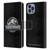 Jurassic World Fallen Kingdom Logo Plain Black Leather Book Wallet Case Cover For Apple iPhone 14