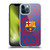 FC Barcelona Crest Patterns Glitch Soft Gel Case for Apple iPhone 12 Pro Max & MagSafe