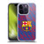 FC Barcelona Crest Patterns Glitch Soft Gel Case for Apple iPhone 14 Pro