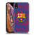 FC Barcelona Crest Patterns Glitch Soft Gel Case for Apple iPhone XR