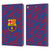 FC Barcelona Crest Patterns Glitch Leather Book Wallet Case Cover For Apple iPad 10.2 2019/2020/2021