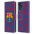 FC Barcelona Crest Patterns Glitch Leather Book Wallet Case Cover For Motorola Moto G (2022)