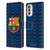 FC Barcelona Crest Patterns Barca Leather Book Wallet Case Cover For Motorola Moto G52