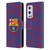 FC Barcelona Crest Patterns Glitch Leather Book Wallet Case Cover For OnePlus 9 Pro