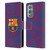 FC Barcelona Crest Patterns Glitch Leather Book Wallet Case Cover For OnePlus 9