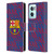 FC Barcelona Crest Patterns Glitch Leather Book Wallet Case Cover For OnePlus Nord CE 2 5G