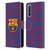 FC Barcelona Crest Patterns Glitch Leather Book Wallet Case Cover For OPPO Find X2 Neo 5G