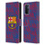 FC Barcelona Crest Patterns Glitch Leather Book Wallet Case Cover For OPPO A54 5G