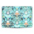 Micklyn Le Feuvre Patterns 2 Ocean Aqua Art Nouveau With Peach Flowers Vinyl Sticker Skin Decal Cover for Apple MacBook Pro 14" A2442