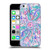 Micklyn Le Feuvre Florals Burst in Pink and Teal Soft Gel Case for Apple iPhone 5c