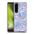 Micklyn Le Feuvre Florals Burst in Pink and Teal Soft Gel Case for Sony Xperia 1 III
