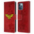 Wonder Woman DC Comics Logos Distressed Leather Book Wallet Case Cover For Apple iPhone 12 Pro Max