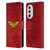 Wonder Woman DC Comics Logos Distressed Leather Book Wallet Case Cover For Motorola Edge X30