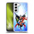 Justice League DC Comics Airbrushed Heroes Blue Purple Soft Gel Case for Samsung Galaxy S22 5G