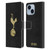 Tottenham Hotspur F.C. Badge Black And Gold Leather Book Wallet Case Cover For Apple iPhone 14 Plus