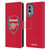 Arsenal FC Crest 2 Full Colour Red Leather Book Wallet Case Cover For Nokia X30