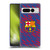 FC Barcelona Crest Patterns Glitch Soft Gel Case for Google Pixel 7 Pro