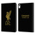 Liverpool Football Club Liver Bird Gold Logo On Black Leather Book Wallet Case Cover For Apple iPad 10.9 (2022)