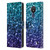PLdesign Glitter Sparkles Aqua Blue Leather Book Wallet Case Cover For Nokia C21