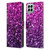 PLdesign Glitter Sparkles Purple Pink Leather Book Wallet Case Cover For Samsung Galaxy M53 (2022)