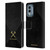 West Ham United FC Hammer Marque Kit Black & Gold Leather Book Wallet Case Cover For Nokia X30