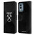 West Ham United FC Hammer Marque Kit Black & White Gradient Leather Book Wallet Case Cover For Nokia X30