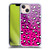 Grace Illustration Animal Prints Pink Leopard Soft Gel Case for Apple iPhone 13