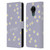 Monika Strigel Happy Daisy Lavender Leather Book Wallet Case Cover For Nokia C30