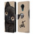 Animal Club International Faces Black Cat Leather Book Wallet Case Cover For Nokia C30