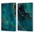 LebensArt Mineral Marble Glam Turquoise Leather Book Wallet Case Cover For Apple iPad Pro 11 2020 / 2021 / 2022