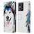 Pixie Cold Animals Husky Leather Book Wallet Case Cover For OPPO Reno8 4G