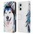 Pixie Cold Animals Husky Leather Book Wallet Case Cover For OPPO Reno8 Lite