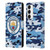 Manchester City Man City FC Badge Camou Blue Moon Leather Book Wallet Case Cover For Samsung Galaxy S23 5G