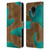 Alyn Spiller Wood & Resin Aqua Leather Book Wallet Case Cover For Nokia C30