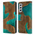 Alyn Spiller Wood & Resin Aqua Leather Book Wallet Case Cover For Samsung Galaxy S21 5G