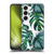 Nature Magick Tropical Palm Leaves On Marble Green Tropics Soft Gel Case for Samsung Galaxy S23 5G