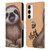 Animal Club International Faces Sloth Leather Book Wallet Case Cover For Samsung Galaxy S23 5G