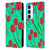 Grace Illustration Lovely Floral Red Tulips Leather Book Wallet Case Cover For Samsung Galaxy S23 5G