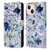Anis Illustration Bloomers Indigo Leather Book Wallet Case Cover For Apple iPhone 13 Mini