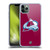 NHL Colorado Avalanche Plain Soft Gel Case for Apple iPhone 11 Pro Max