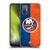 NHL New York Islanders Half Distressed Soft Gel Case for HTC Desire 21 Pro 5G