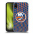 NHL New York Islanders Net Pattern Soft Gel Case for Apple iPhone XR