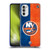 NHL New York Islanders Half Distressed Soft Gel Case for Motorola Moto G52