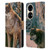 Vincent Hie Canidae Wolf Couple Leather Book Wallet Case Cover For Huawei P50