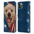 Vincent Hie Canidae Patriotic Golden Retriever Leather Book Wallet Case Cover For Apple iPhone 11 Pro Max