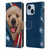 Vincent Hie Canidae Patriotic Golden Retriever Leather Book Wallet Case Cover For Apple iPhone 14 Plus